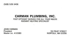 Carman Plumbing, 528-3406