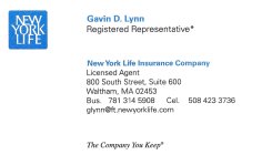 G. D. Lynn, New York Life Ins. Co., 781-314-5908
