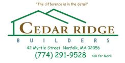 Cedar Ridge Builders, 774-291-9528